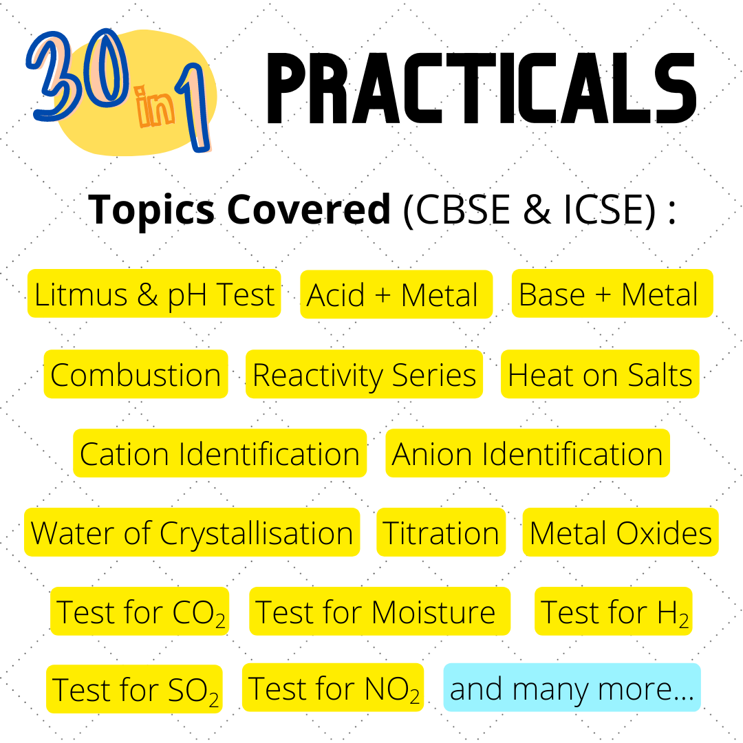 Chemistry Practicals Kit for Class 9 & 10