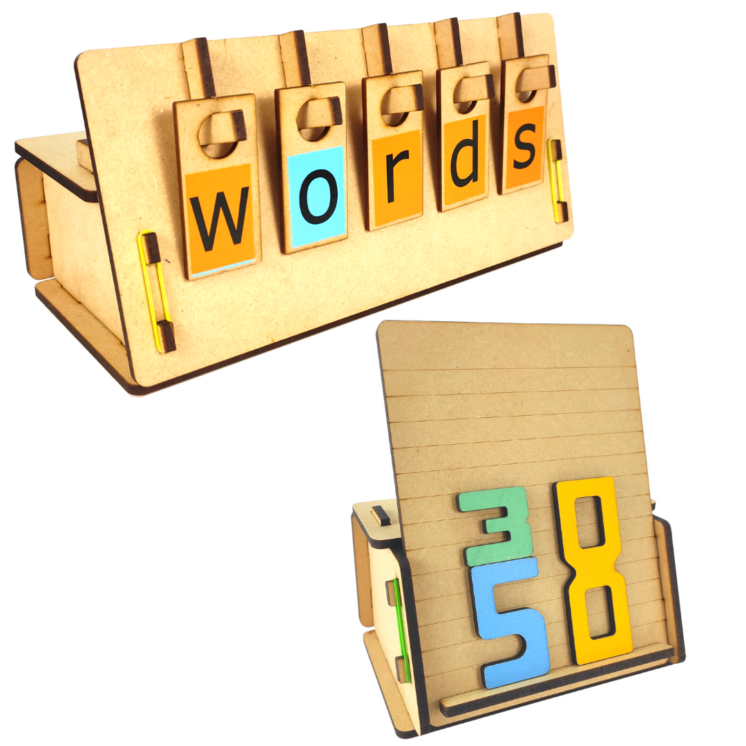 2-in-1 Word Builder + Stacking Numbers